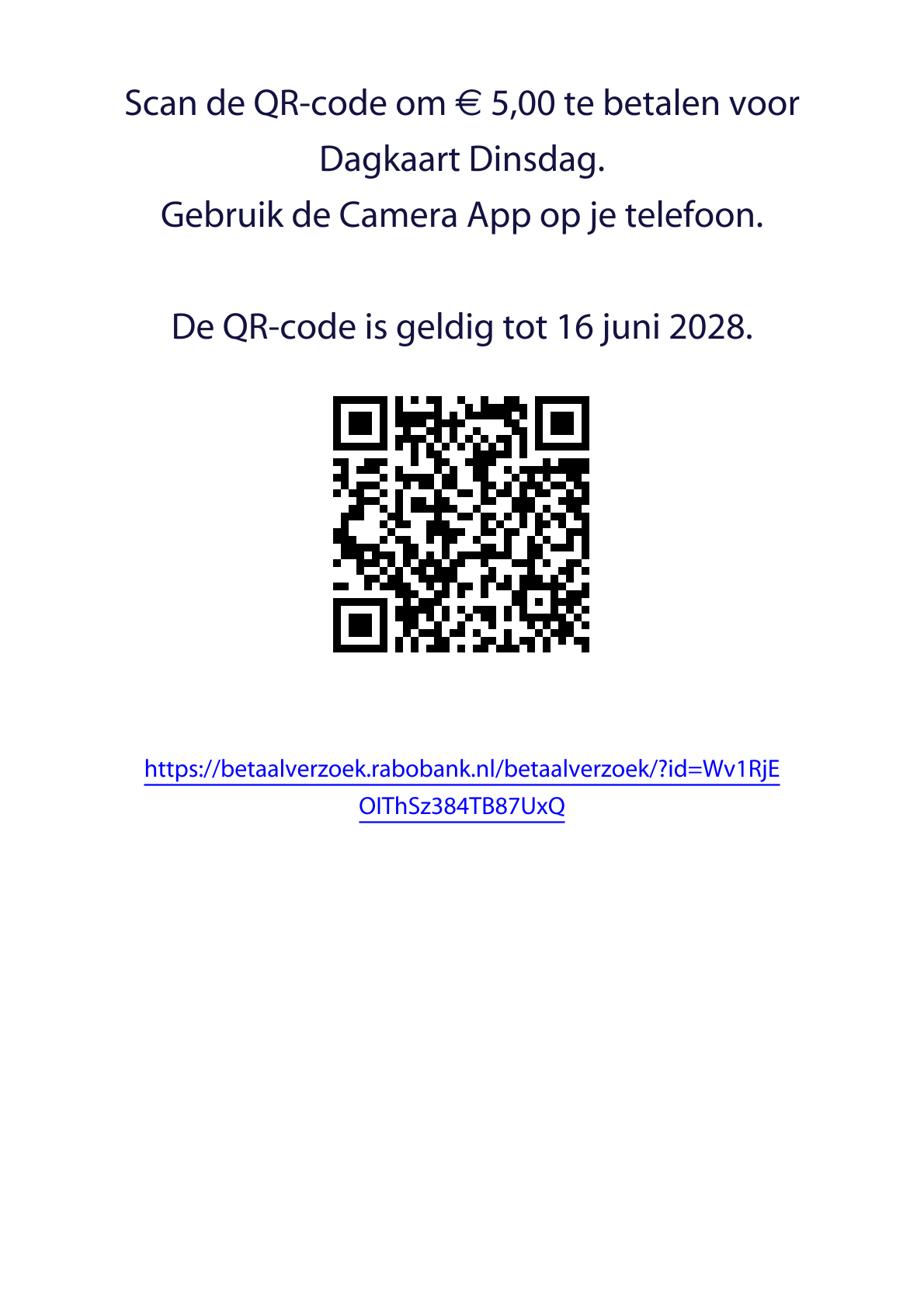 QR code Dagkaart Dinsdag