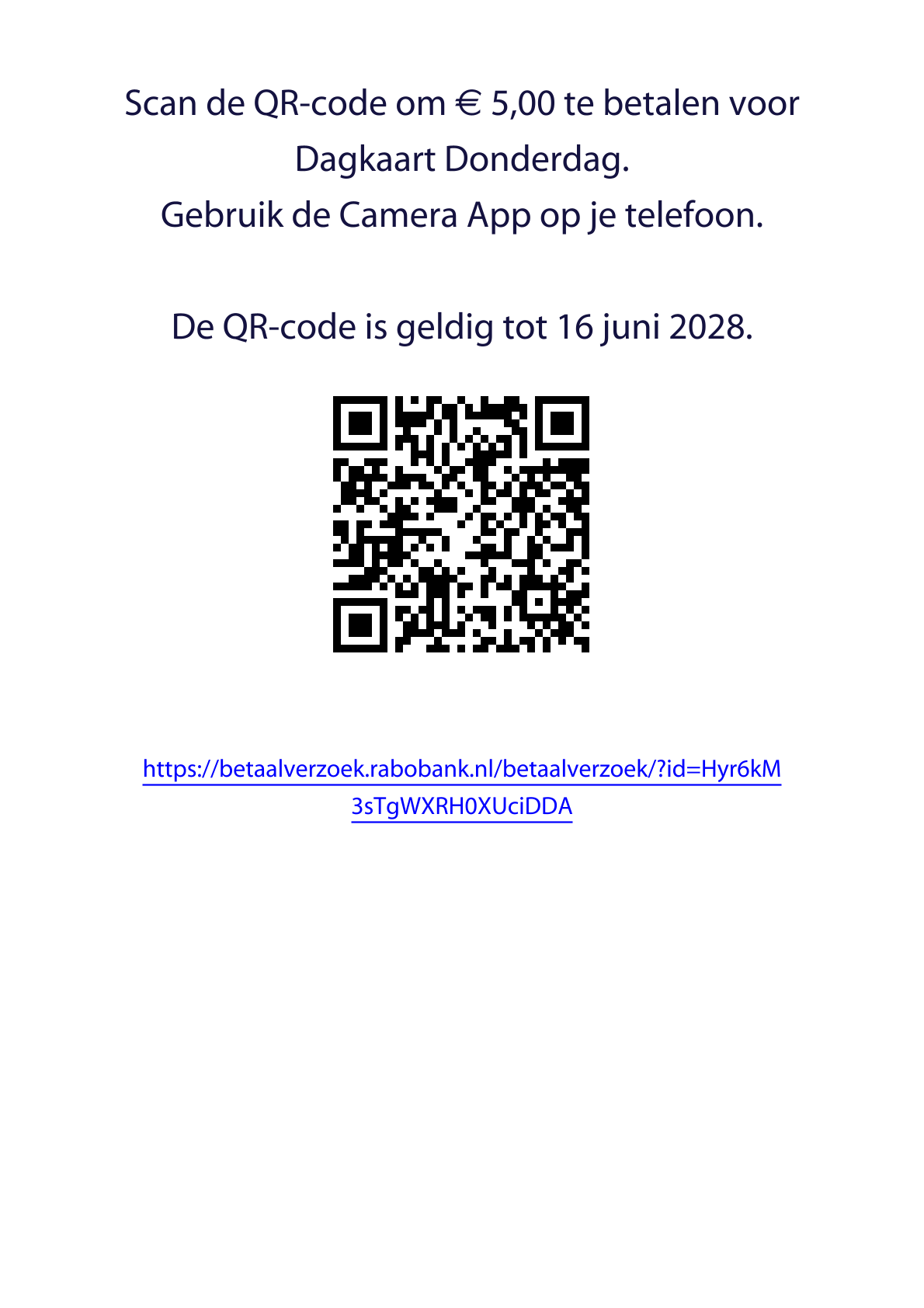 QR code Dagkaart Donderdag